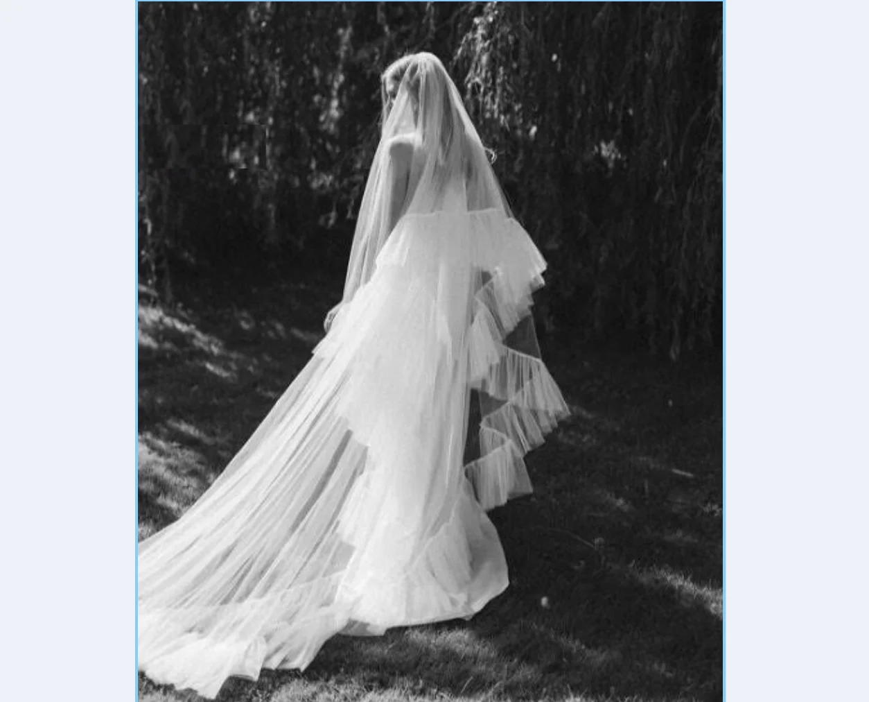 تكدرت حافة التفاصيل الحجاب الزفاف هدب تول الحجاب فريد طرحة زفاف كاتدرائية طرحة زفاف هامش شرابة الحجاب مع الكشكشة #2