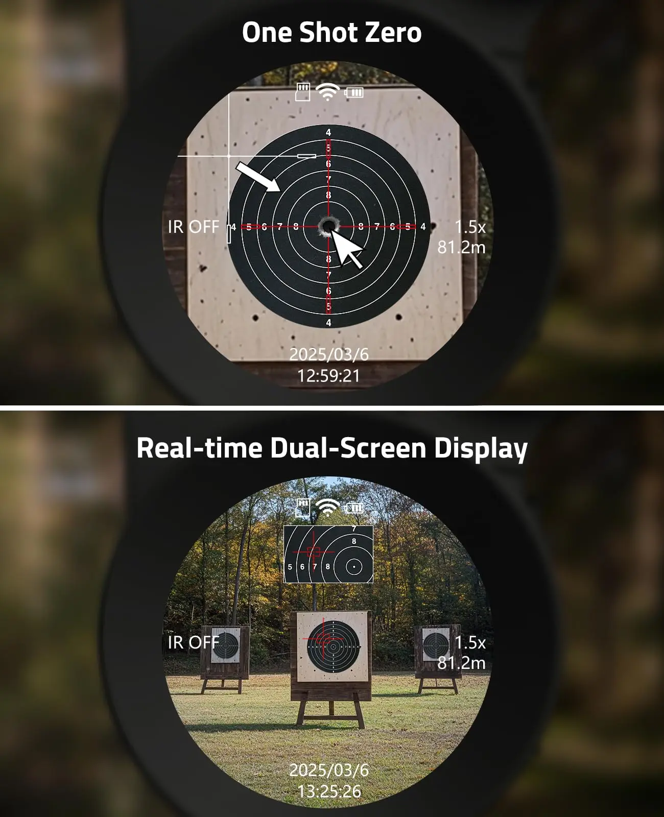 CVLIFE الذكية للرؤية الليلية بندقية نطاق الليزر Rangefinder الباليستية آلة حاسبة سجل واي فاي نطاق عالية الوضوح #4