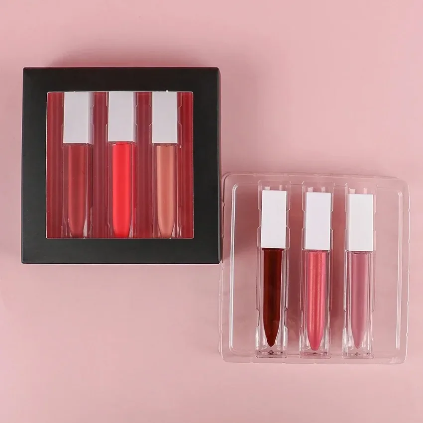 Private Label P25-1 Vierkante Buis Lipgloss Kit Langdurige Voeding Hydraterende Gemakkelijk Te Dragen Liuqid Lippenstift Bulk Make-Up Custom