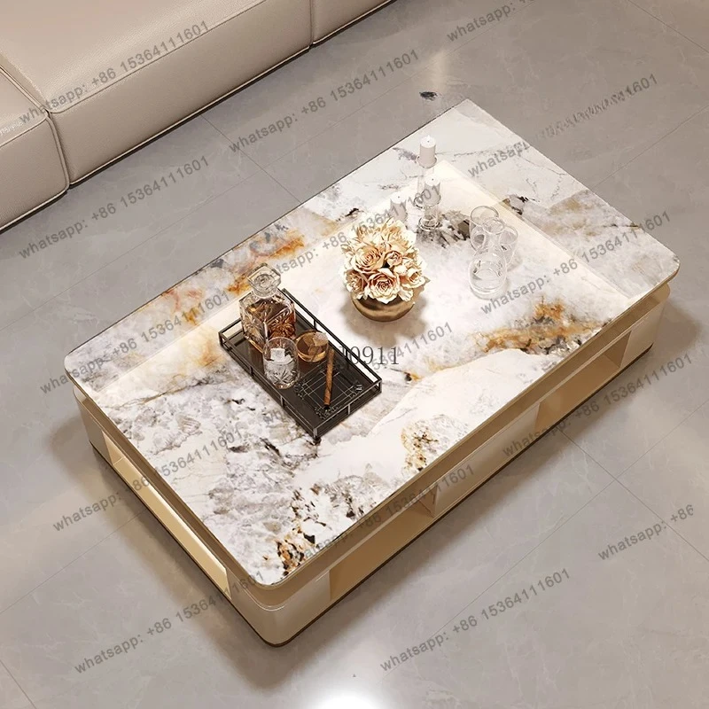 Coffee table living room high sense creative extended microcrystalline stone combination coffee table decoración hogar