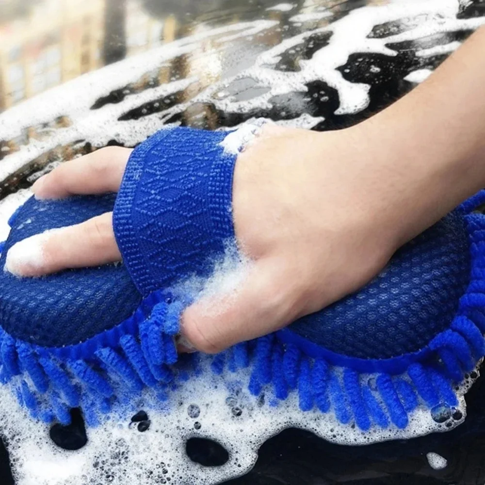 Superfiber Gloves Modeling Car Wash Sponge Clean Car Care Details Brush Clean Sponge Car Gloves Available On Both Side Auto Part