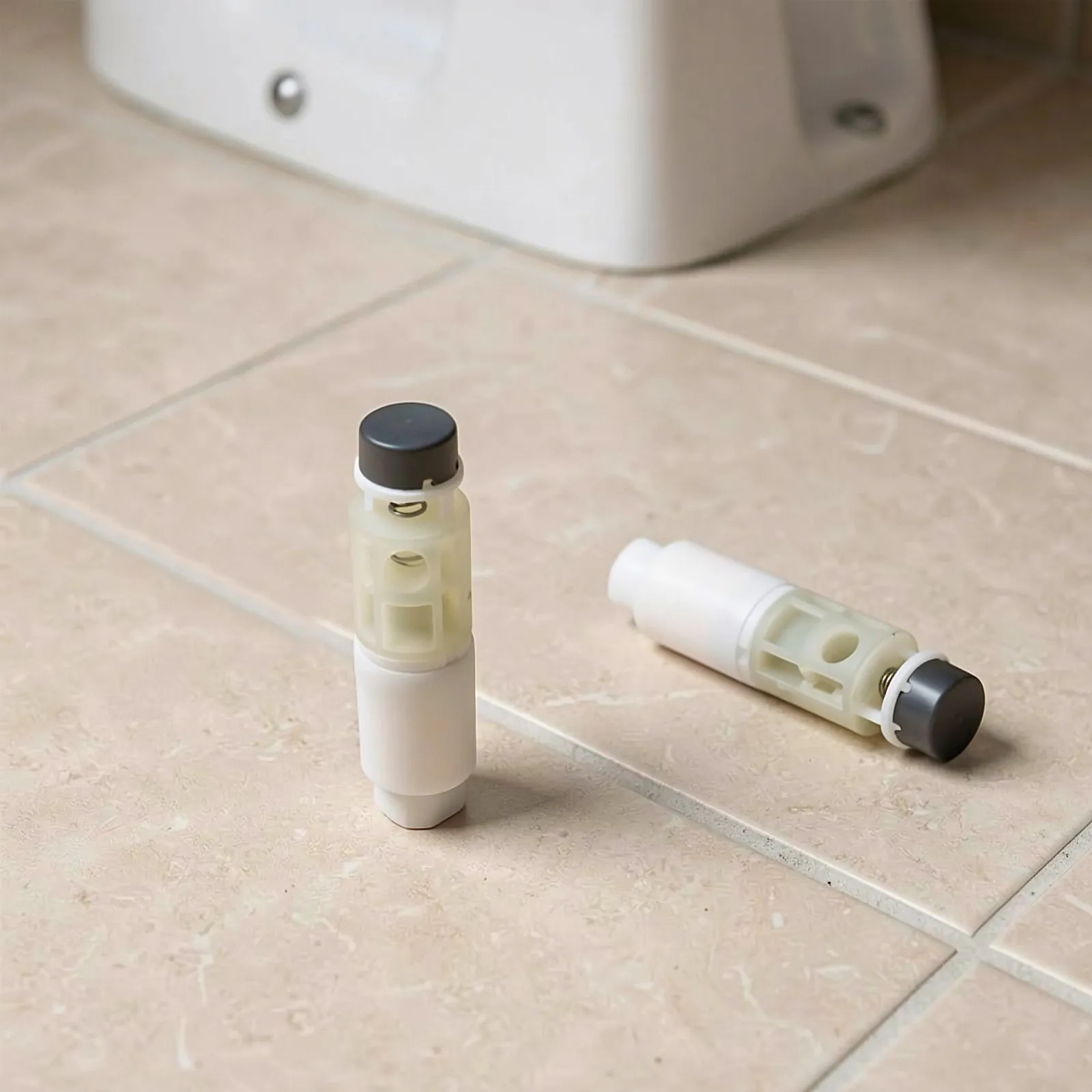 2Pcs Toilet Seat Damper Soft Close Hydraulic Buffer Shaft, Plastic Slow Lowering Quiet Close Hardware with Stainless Steel