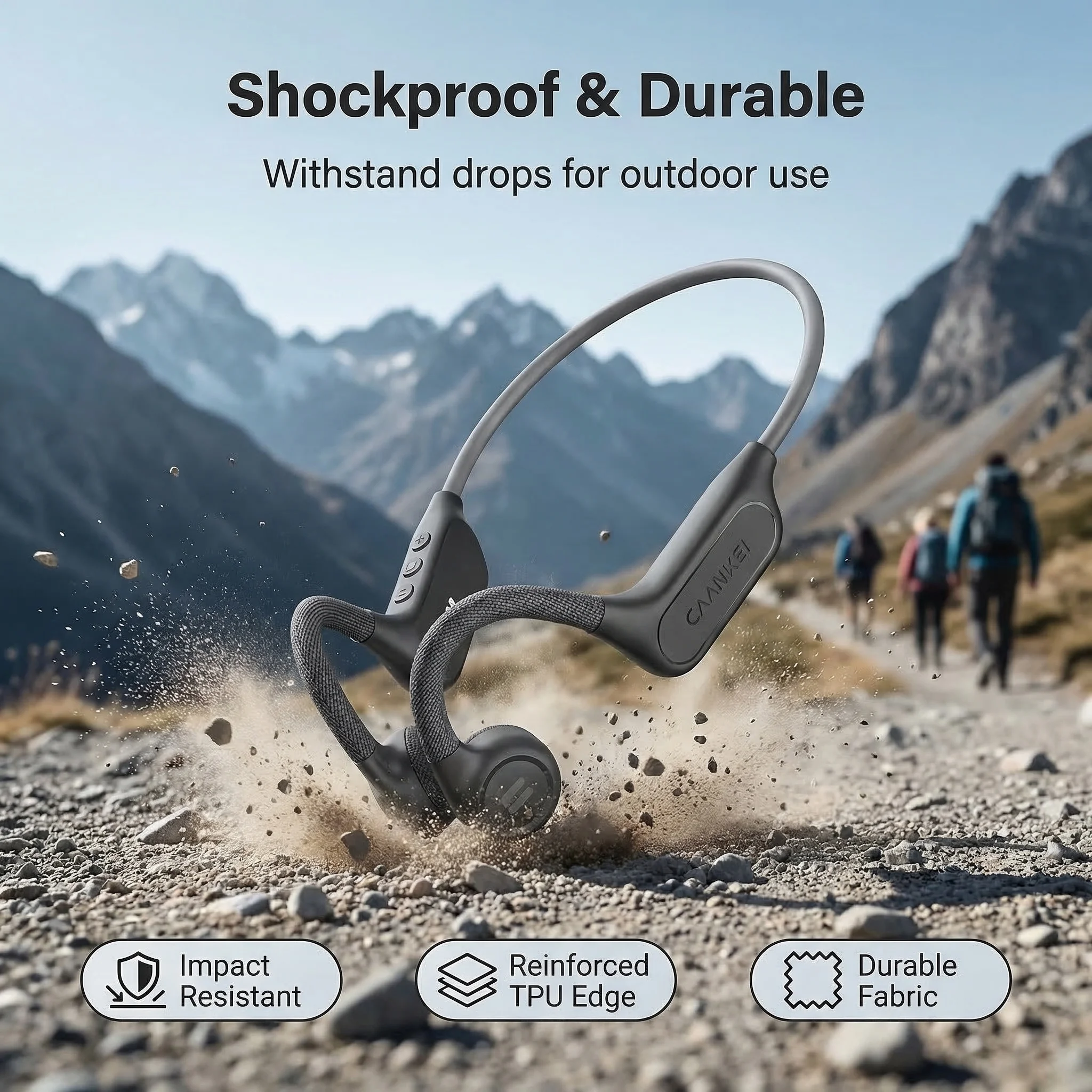 Fone de ouvido com condução óssea Bluetooth 5.4 à prova d'água IPX8, HIFI Stereo + MP3 (32G) com reprodutor, sem fio, para esportes e natação.