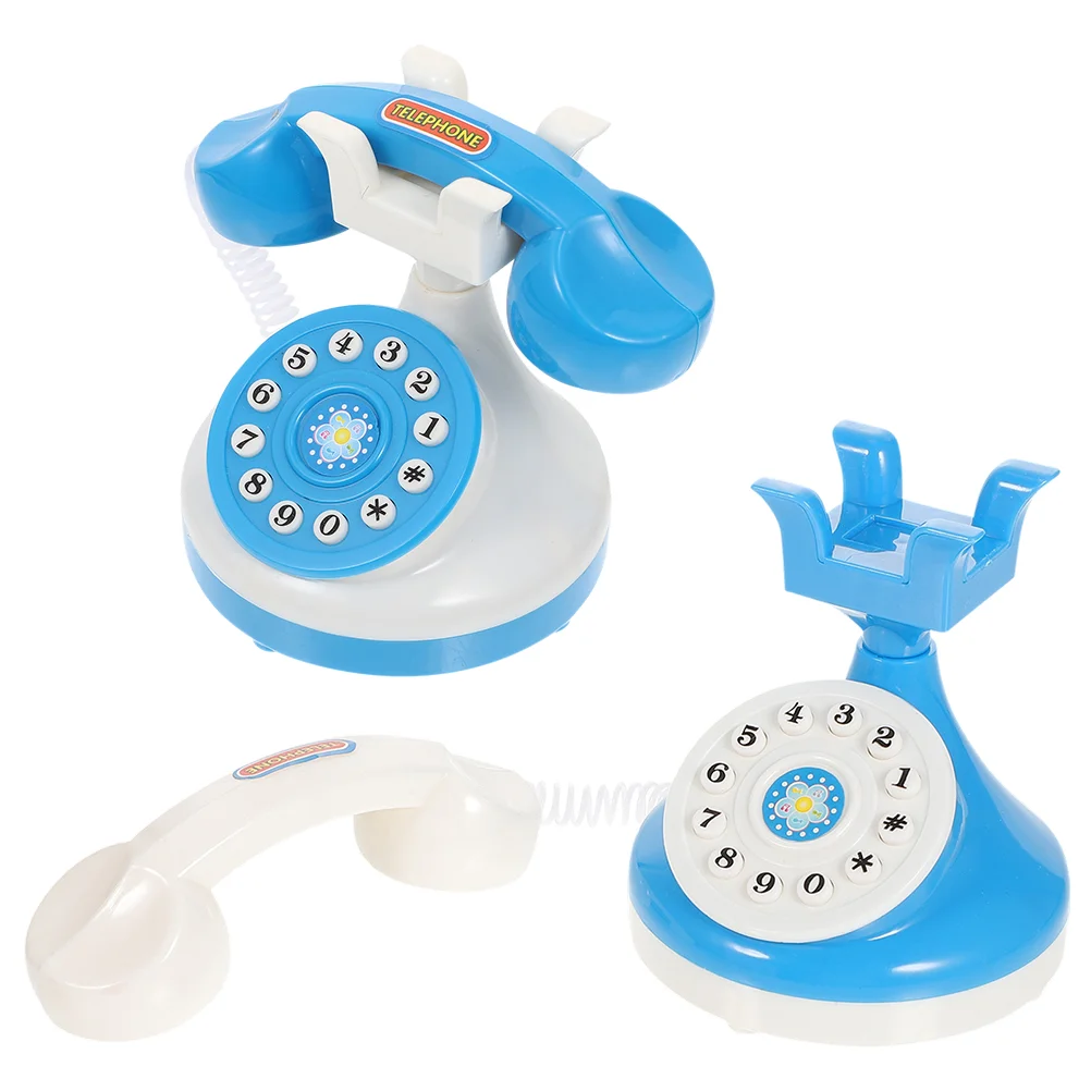 2 Pcs Toys Simulated Telephone Plastic Small Early Educational Number Interaction Plaything Intelligence Fake Child