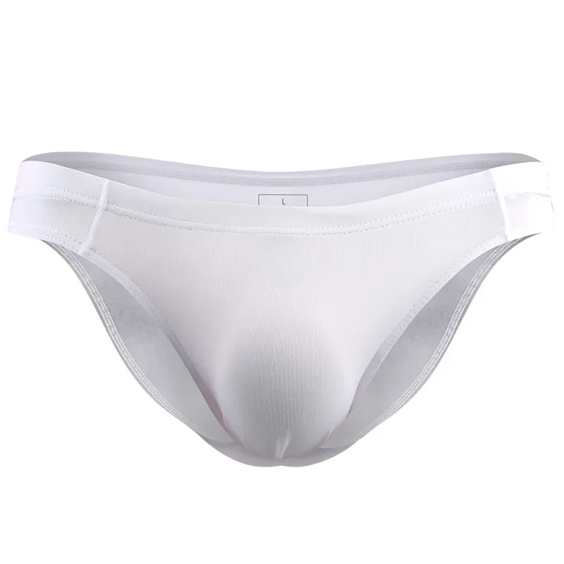 Men's underwear - Cool silk, breathable, sexy, thin style U-shaped transparent one-piece low-waist triangle short pants.