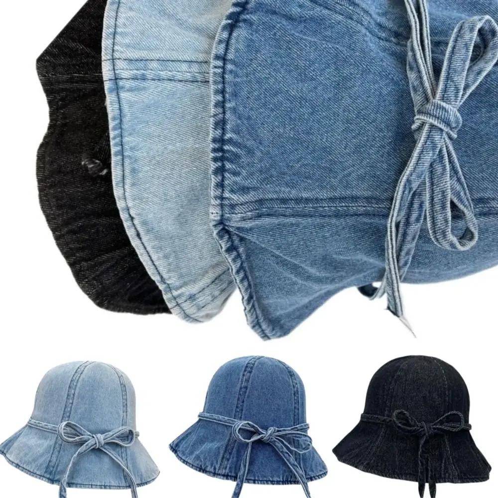 Cute Face Covering Bow Hat Smiling Face Revealing Face Small Basin Hat Double Sided Sun Protection Fisherman Cap Travel