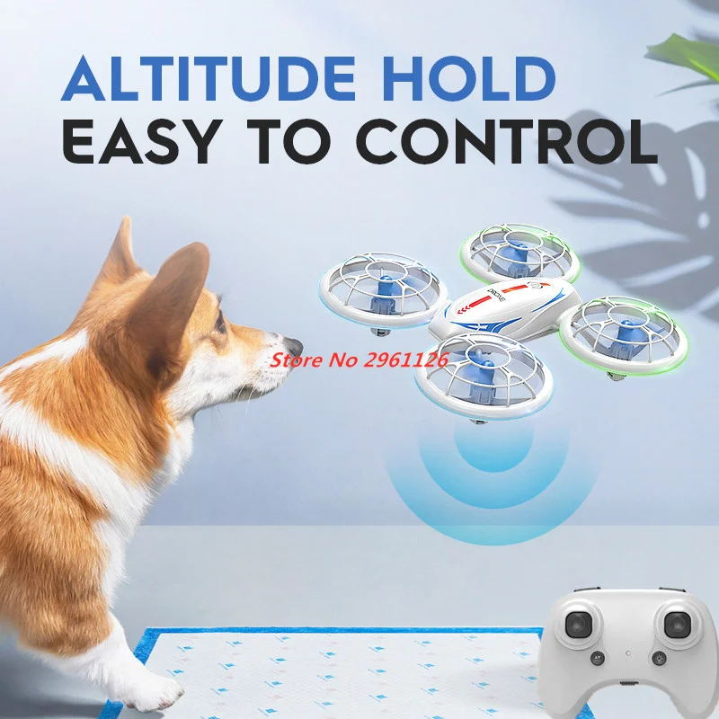 Full Protection Cool LED Lighting Colorful RC Drone 2.4G Hover Headless Mode RC Drone Quadcopter Rolling Aircraft Boy Gifts ToyS