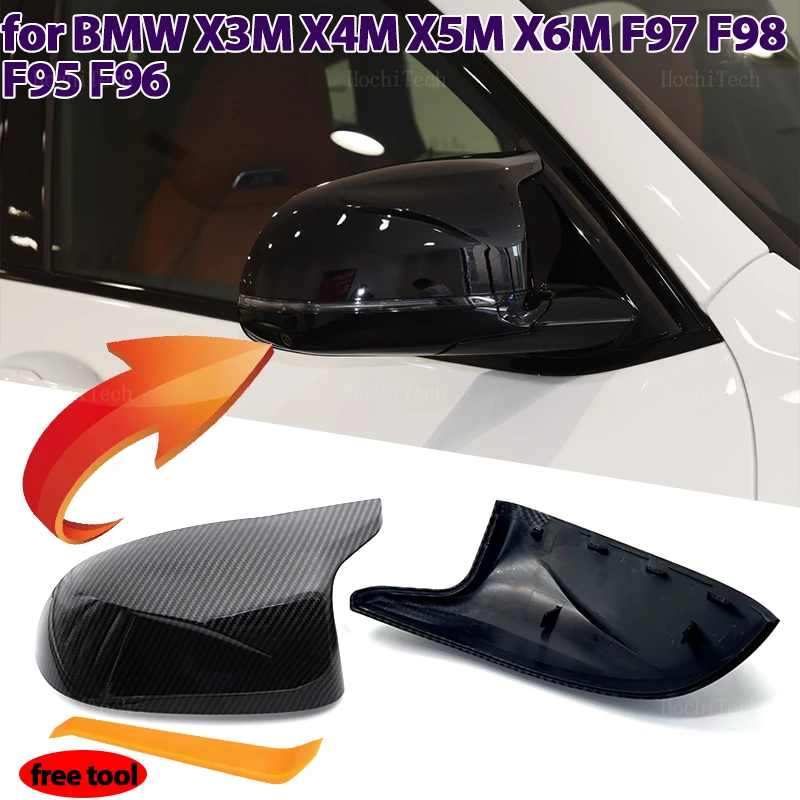 

Carbon Fiber Look Black Side mirror cover Replacement for BMW X3M F97 X4M F98 2019-2023 X5M F95 X6M F96 2020-2023