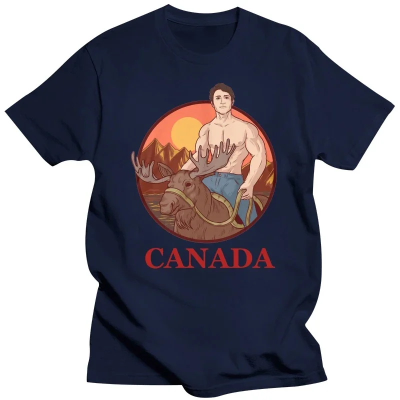 Summer tee-shirt fashion mens t-shirt Justin Trudeau Awesome Canada Popular Tagless Tee T Shirt Casual tops graphic t shirts