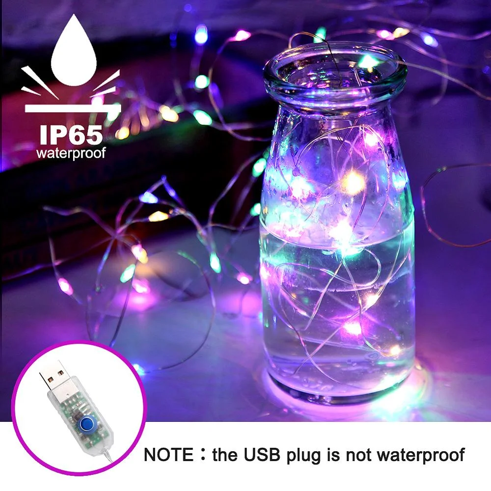 Imagem -05 - Multicolor Festoon Led Fairy Light Guirlanda Alimentada por Usb Luzes de Natal Ornamentos para Festa de Casamento Luminárias Decorativas 1m10m