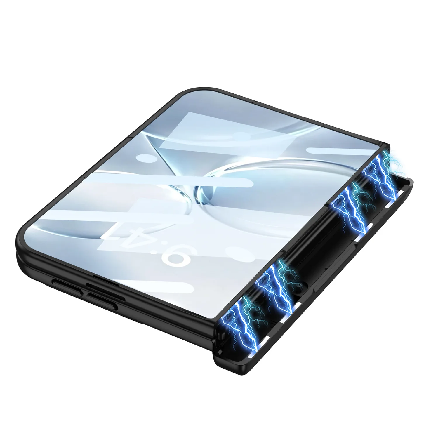 Foldable Side Hinge Stand Holder Phone Case for iPhone Duo 18 Fold 18Ultra Full-Cover Skin-Like Texture Shockproof Cover