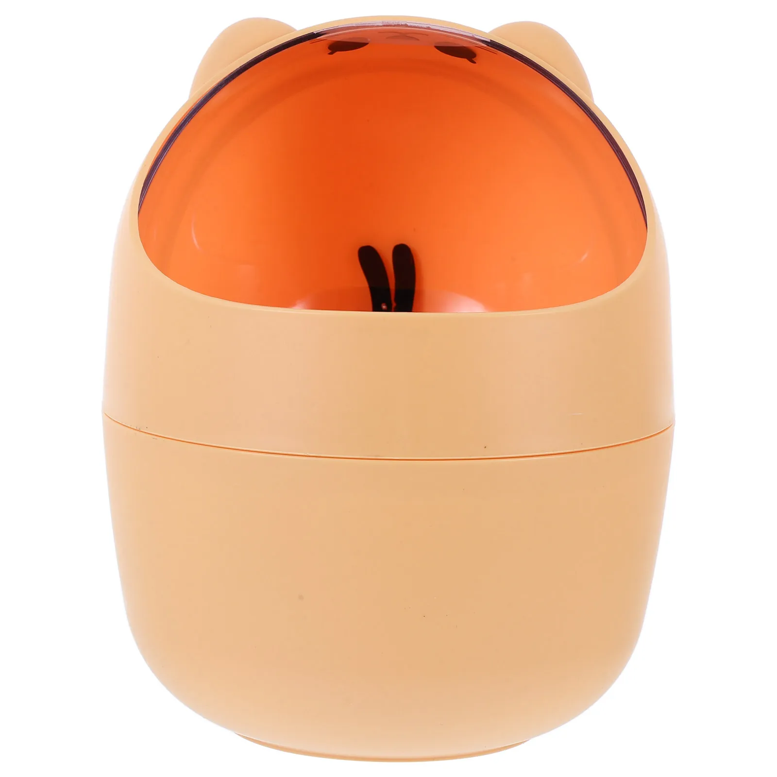 

1 pc Mini Trash Can Plastic Desktop Garbage Bin Cute Kawaii Yellow Small Waste Container Office Storage Room Functional