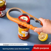 Multipurpose four-in-one can opener beer bottle opener household kitchen creative can tightener anti-slip lid opener