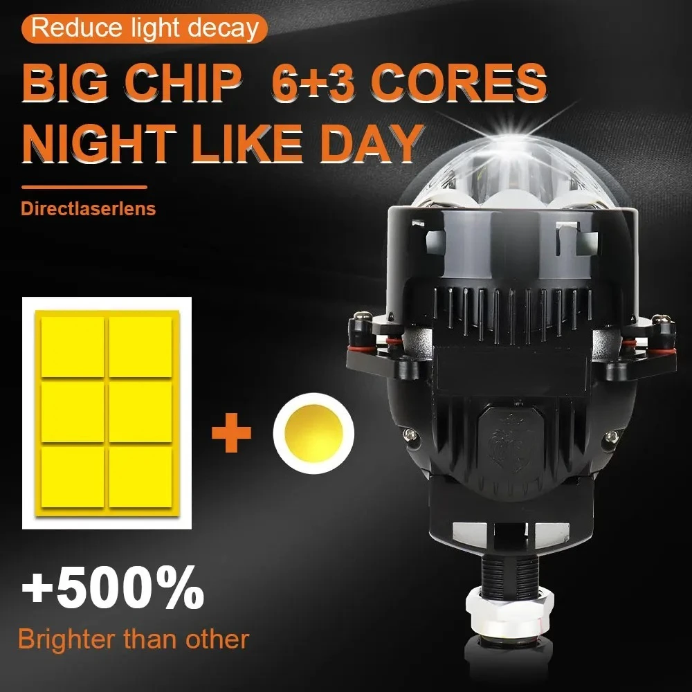 3 Inch K202 Bi LED Projector Headlights Lenses for Hella LED Lights Projector 140W 40000LM Diode Headlamp Car Accessories 6000K