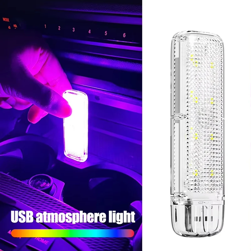 

Красочная дышащая RGB-подсветка для ног автомобиля, сенсорный USB-вкл, экономия места, установка без проводов, элегантное обновление интерьера