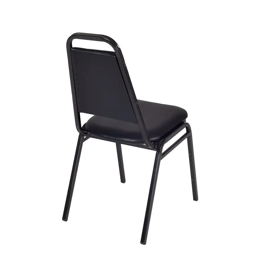 Stackable Cushioned Restaurant Chair Durable Vinyl Upholstered Cafe amp Dining Chair with Metal Frame for Lunchrooms, Cafeterias