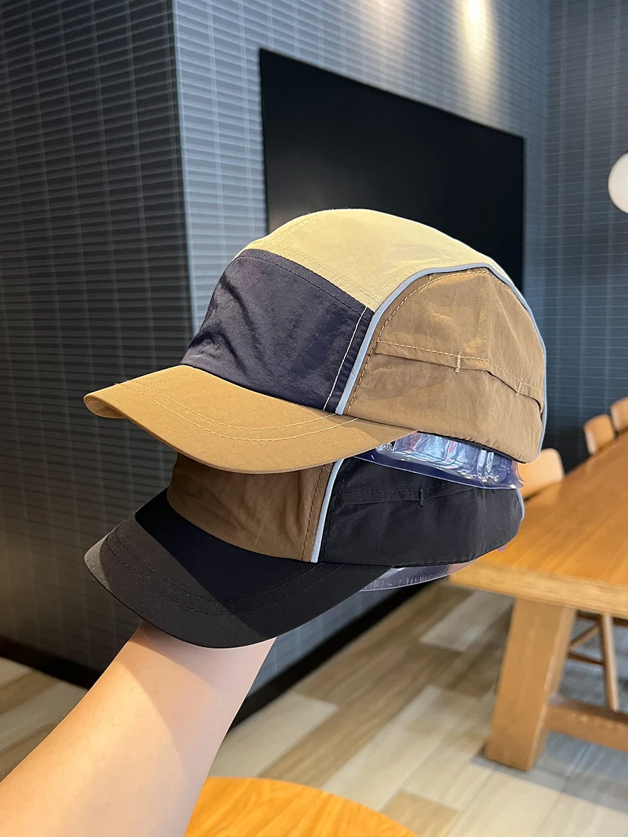 

Quick-Drying Color Matching Short Brim Outdoor Baseball Cap Female Men and Women Contrast Color Peaked Cap