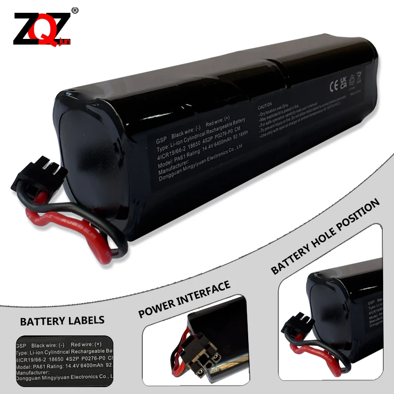 14.4V 6400mAh Battery for Eufy RoboVac X8 RoboVac X8 Hybrid RoboVac X8 White RoboVac X8 Hybrid White T226X PA61