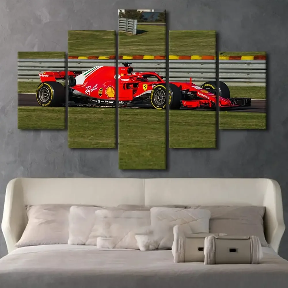 No Framed Canvas 5 Panel Car Racing Grand F1 Native Ameirican Decorative Wall Art Posters Pictures Home Decor Paintings