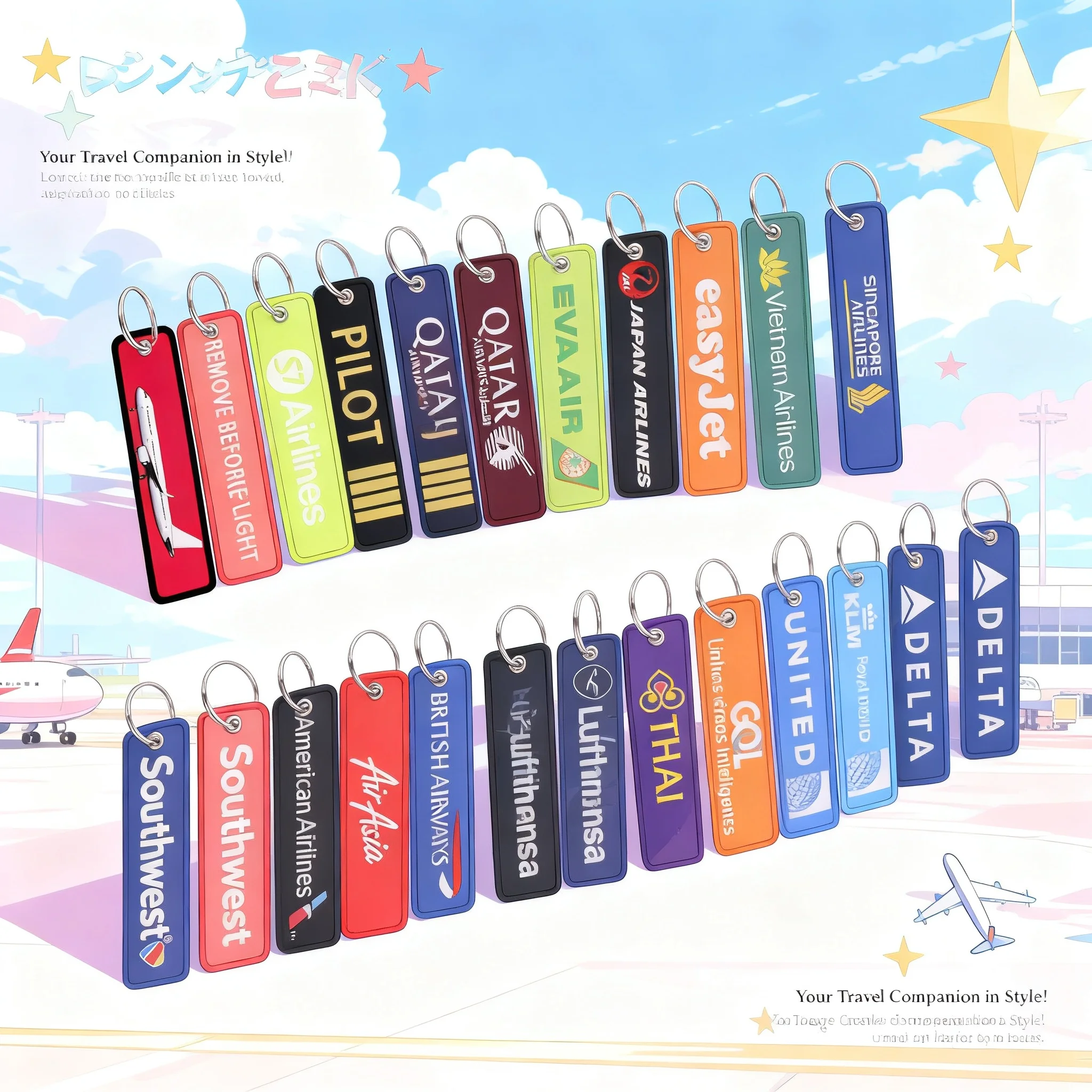 

Aviation Embroidery Key Fobs Aircraft Key Tags Keychains for Motorcycles Cars Keyring Cosplay Accessories Pilot Decoration Gifts