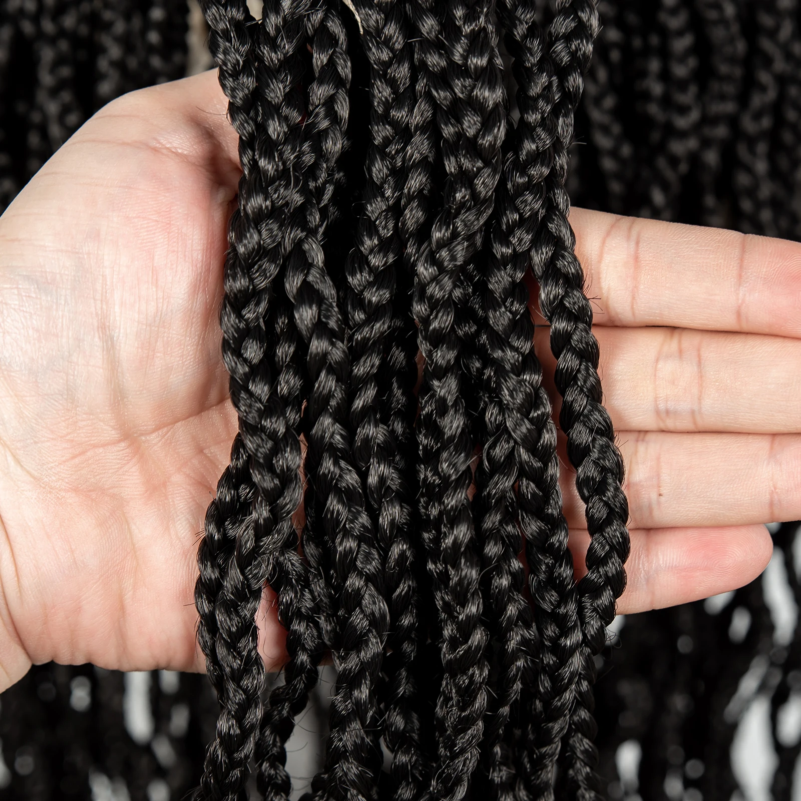 Full Lace Natural Twist Braided Wigs 36Inch Long Synthetic Knotless Box Braids Wigs Lace Frontal Braiding Hair Wig for Women