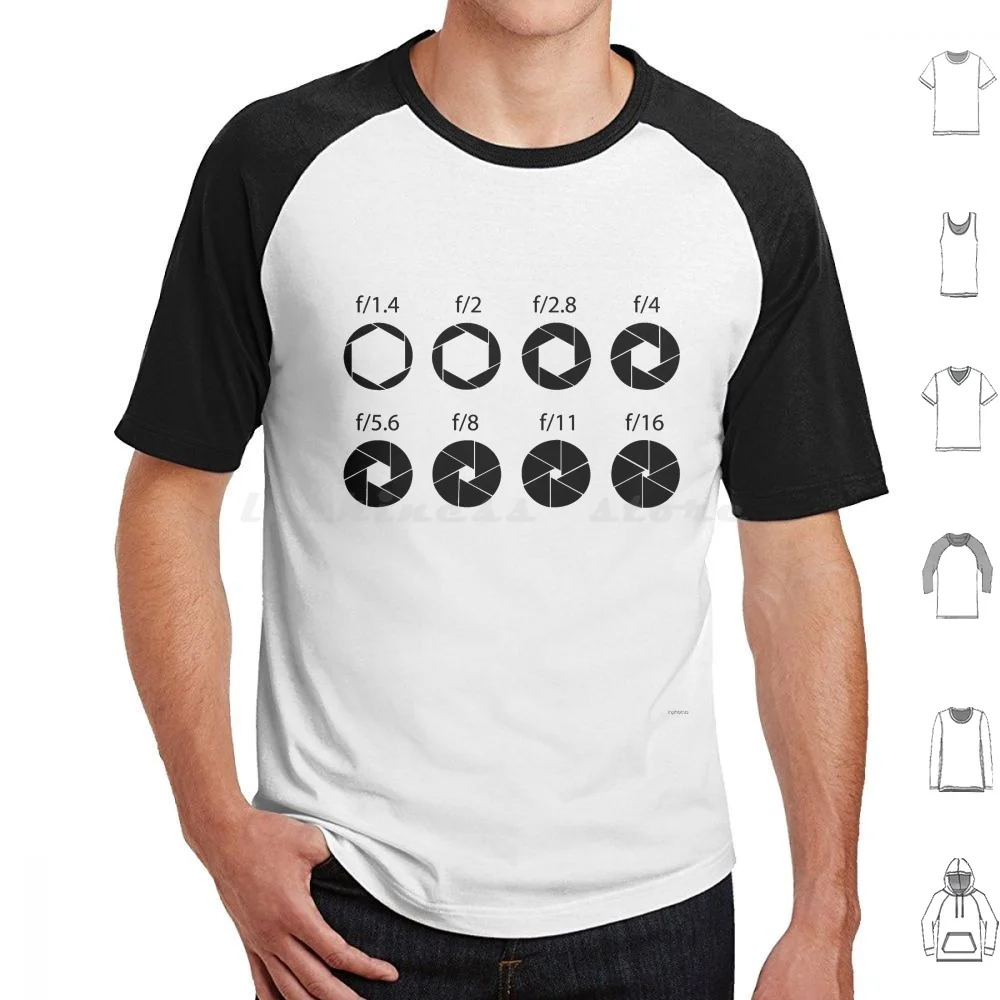 F-Stops-Black T Shirt Big Size 100% Cotton Camera Aperture Canon Nikon Dslr Fstop Graphic Photographer Cute Funny Love Shoot