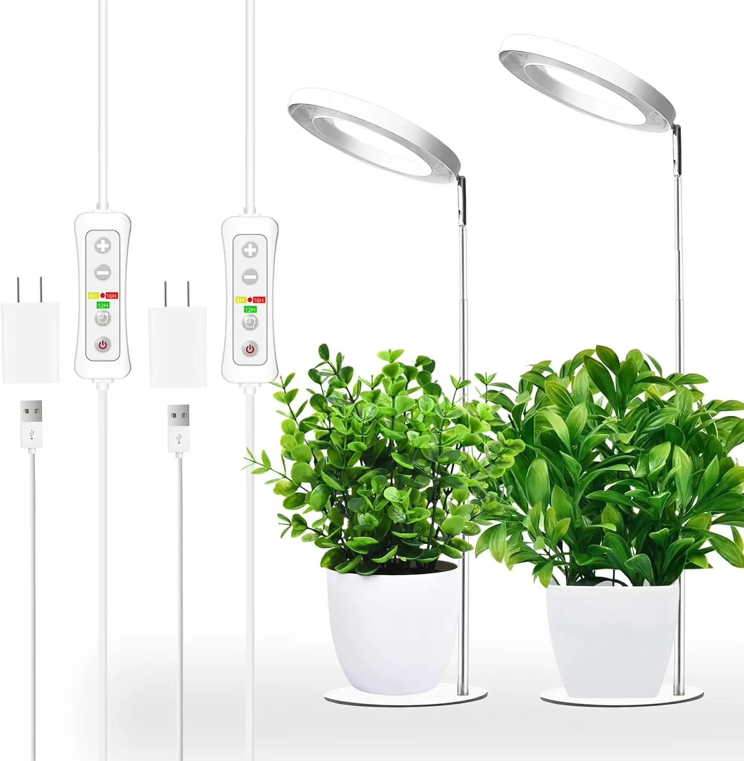 

144 LED Full Spectrum Adjustable Grow Light with Timer, Ideal for Indoor Plants