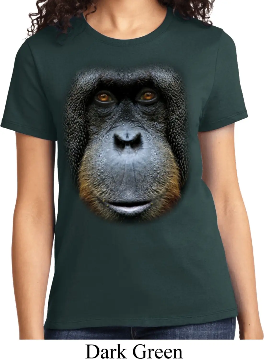 Ladies Big Orangutan Face T Shirt 18265D0 Lpc61