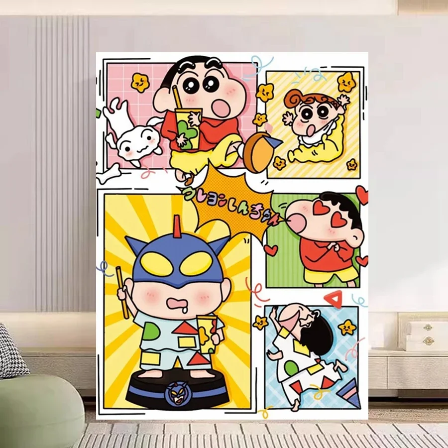 Crayons Shin Anime 5d Diamond Painting Full Drills Cute Shinnosuke Nohara Cartoon Boy Mosaic Cross Stitch Handcraft Home Decor