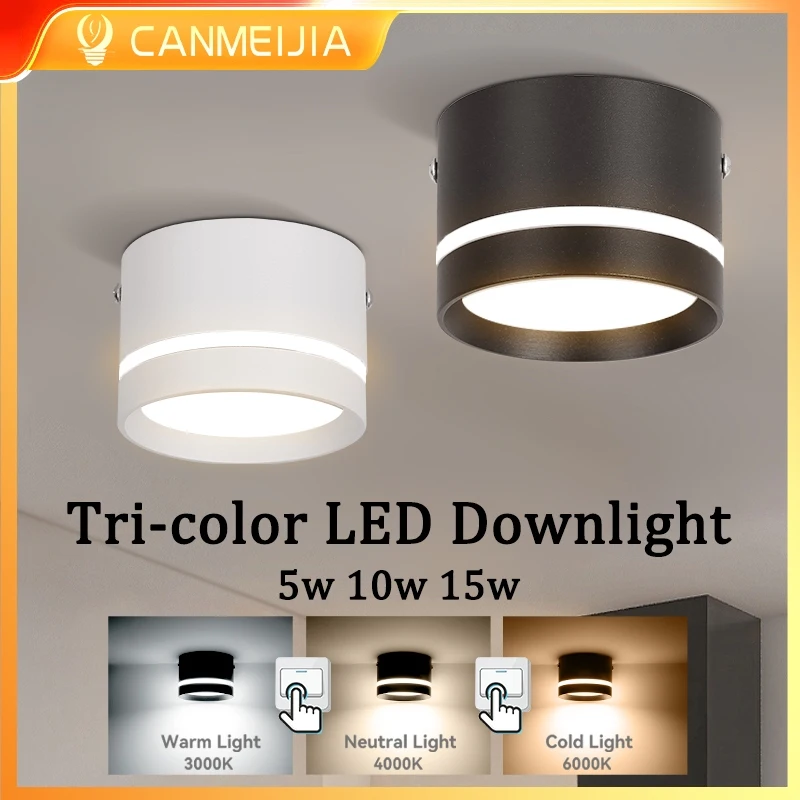 

Светодиодный потолочный светильник, 3 цвета, потолочные светильники, 5 Вт/10 Вт/15 Вт, потолочный светильник, домашняя алюминиевая лампа для гостиной, спальни, магазина и офиса