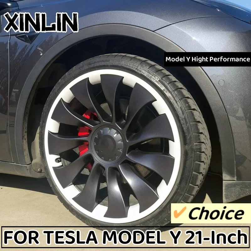 

4PCS Hub Caps for Tesla Model Y 20-Inch Hight Performance Wheel Hub Protection Ring Replacement Full Rim Cover Accessories 2023