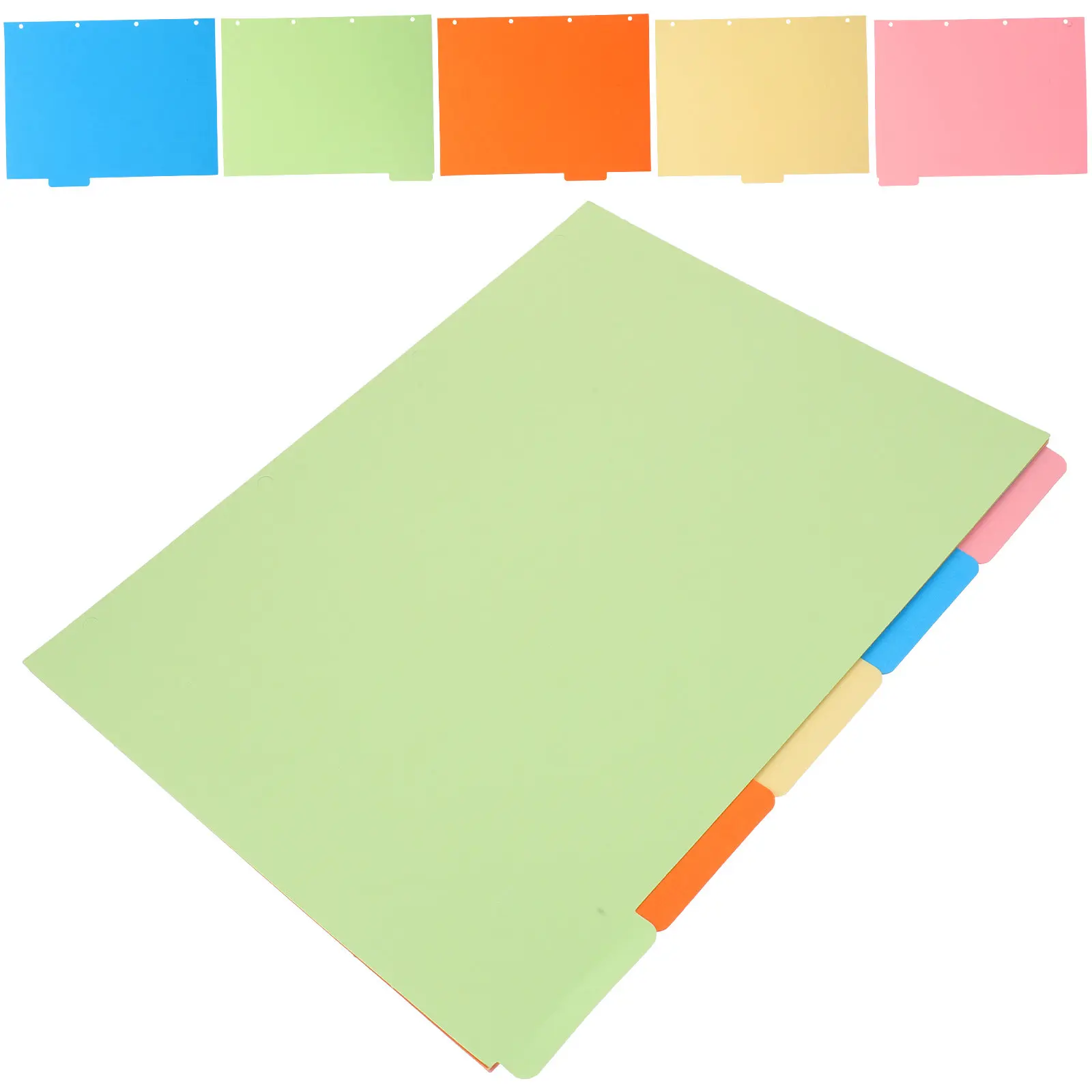

2Sets Bright Colored Notebook Index Dividers 4-Hole Punched Page Markers for Journals Diaries Presentations Reports Lever Arch