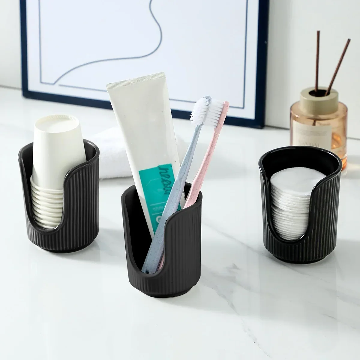 

Disposable Cup Storage Holder Rack Shelf Water Tea Cups Plastic Dispenser Mug Display Stand Organizer Supplies Home Organization