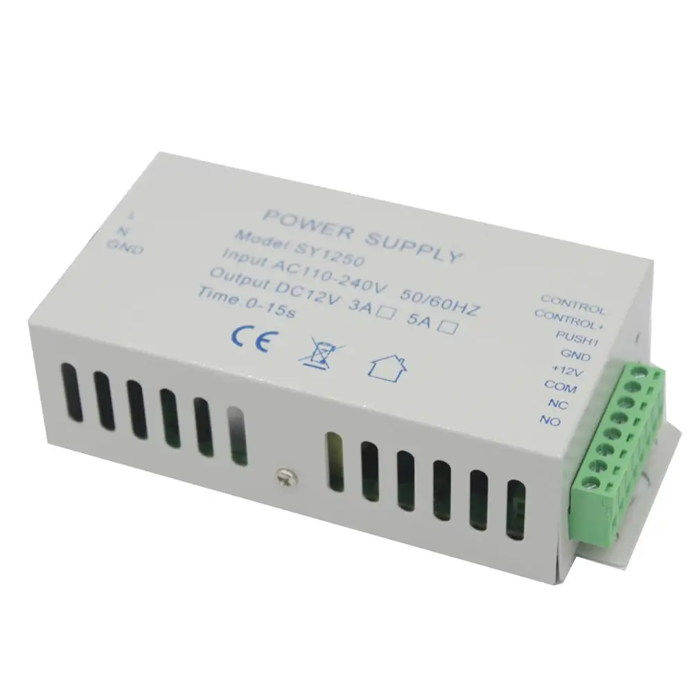 

Access Control Power Supply Transformer Door Supplier Adapter Covertor System Machine DC 12V 3A 5A AC 110~240V