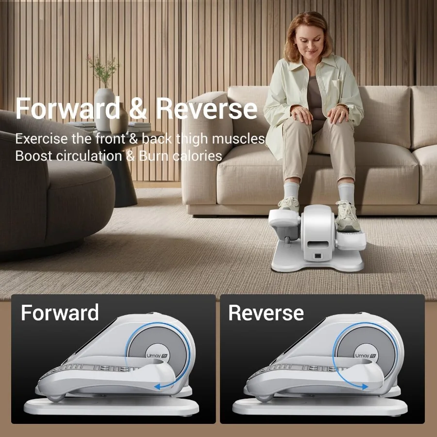 آلة بيضاوية الشكل تحت المكتب، تمرين الساق الكهربائية لكبار السن، ماكينة تدريب كهربائية محمولة هادئة للجلوس على الكسوف #4