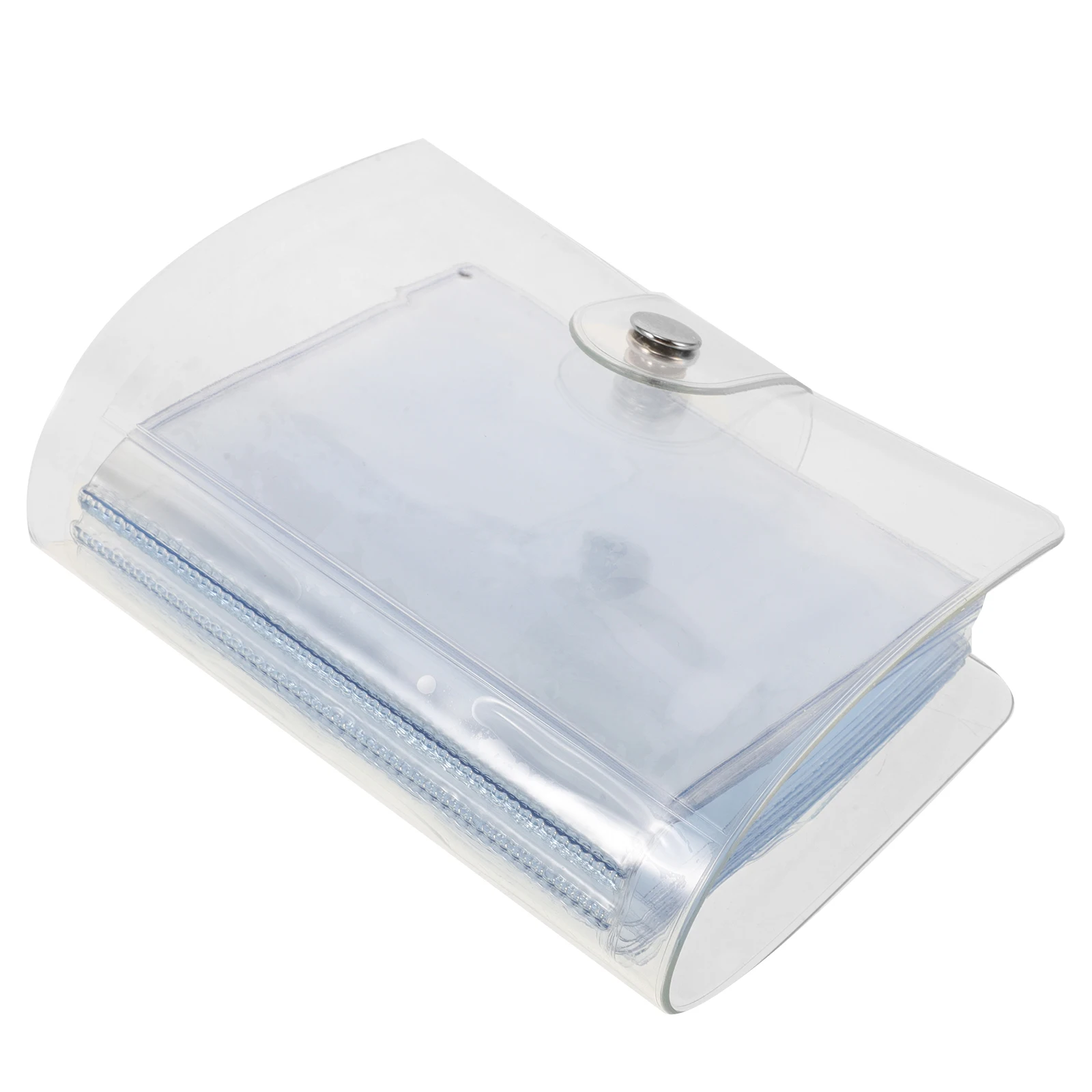 Mini album fotografico in PVC Porta carte tascabile trasparente di piccole dimensioni Libro illustrato portatile da viaggio Album di raccolta di carte raccoglitore per foto