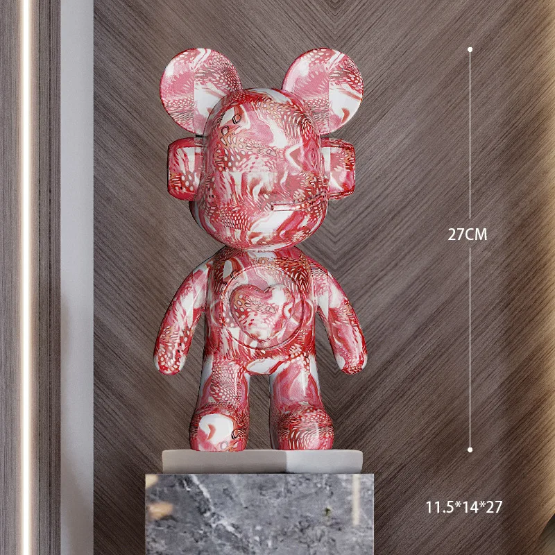 

New Havana 35cm Luxury Resin DJ Bear Series Decorations, Office Tables, Wine Cabinets, Fashionable Decoration