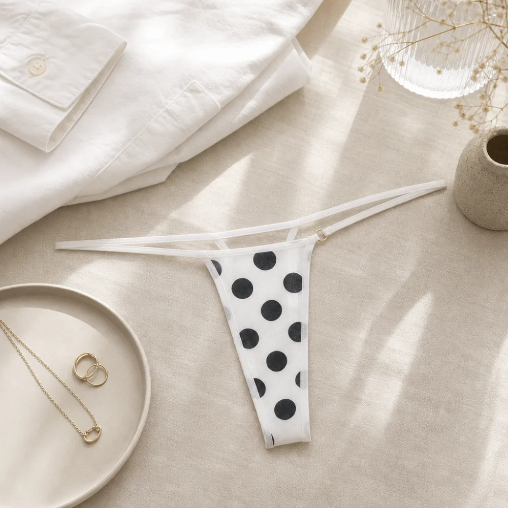 Breathable Seamless Women Thongs Low Waist Dots Leopard Panties Underwear Ice Silk T-back Briefs Ladies