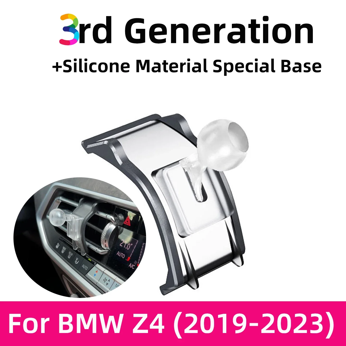 Image of Spezieller Autotelefonhalter für BMW Z4 G29 2019–2023, magnetisches kabelloses Ladegerät 360° ° Rotation GPS-Ständer Innenzubehör