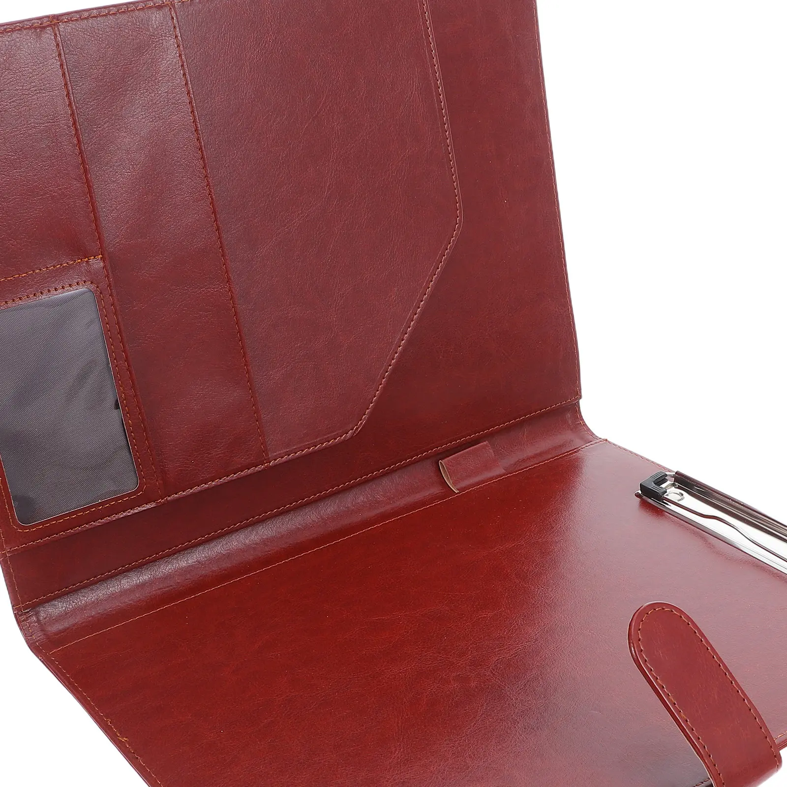 A4 Business Padfolio Folder with Multi-Pocket Organizer, PU Clipboard for Office, Conference & Meeting Documents 4