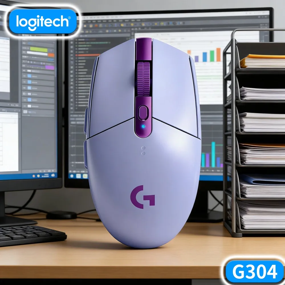 Logitech G304 LIGHTSPEED Wireless Gaming Mouse Low‑Latency Input Reaction For Fast‑Paced Game And Quick Office Manipulation