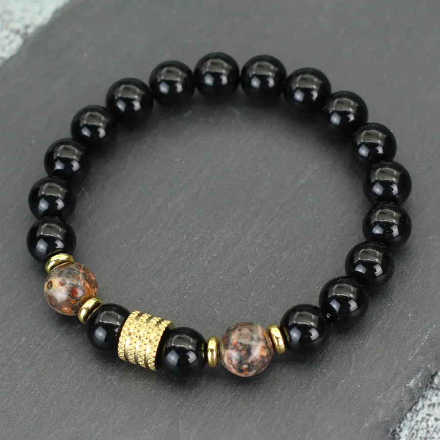 Noter mode hommes Bracelet pierre 10mm perles Yoga méditation guérison Braslet cadeau parfait pour lui Pulseria Hombre fait à la main Joias