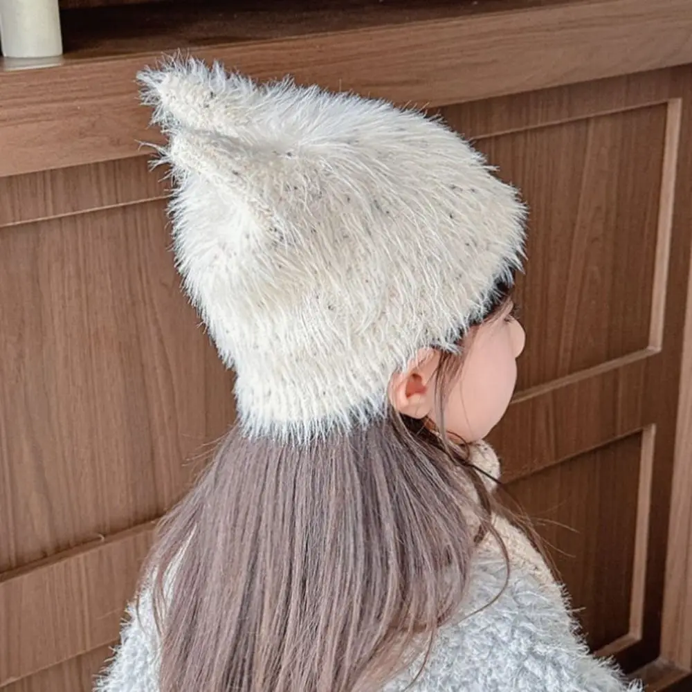 لطيف آذان القط الاطفال البلوز قبعة الكورية فتاة رقيق متماسكة قبعة 2-5 سنة طفل شتاء دافئ قبعة الأطفال سدادات حماية الأذن بونيه #3