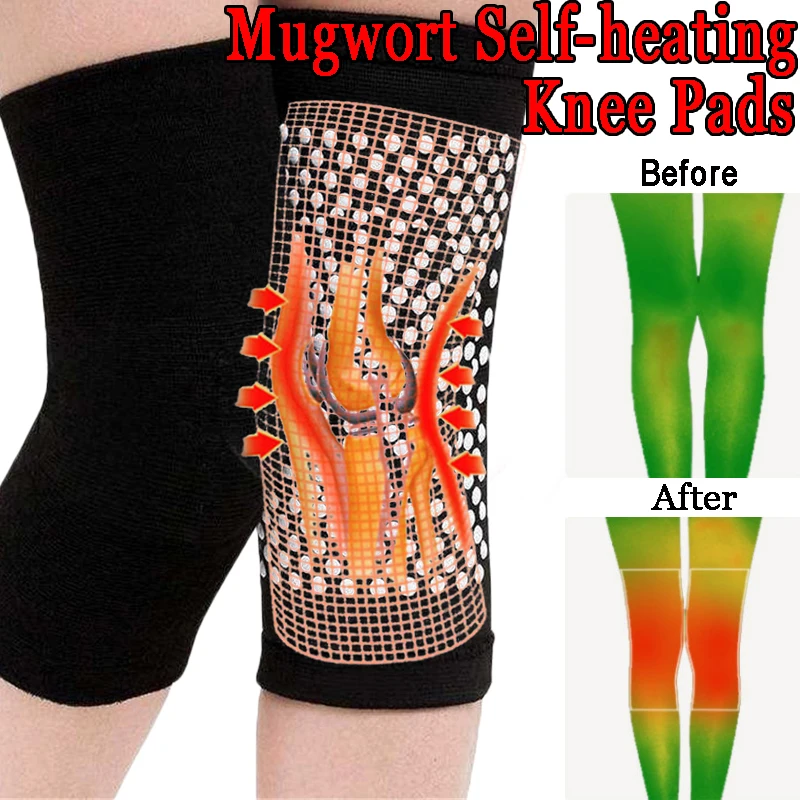 Selbst Heizung Knie Hülse Wermut Joint Schmerzen Kneepads Sport Arthritis Nylon Elastische Komfortable Schützen Bein Heizung Knie Ärmeln