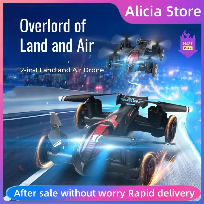 

New Land-Air RC Car Mini Drone Dual-Mode Remote Control Car Mini Four-Axis Tumbling Aircraft Light Unmanned Vehicle Toy Boys Toy