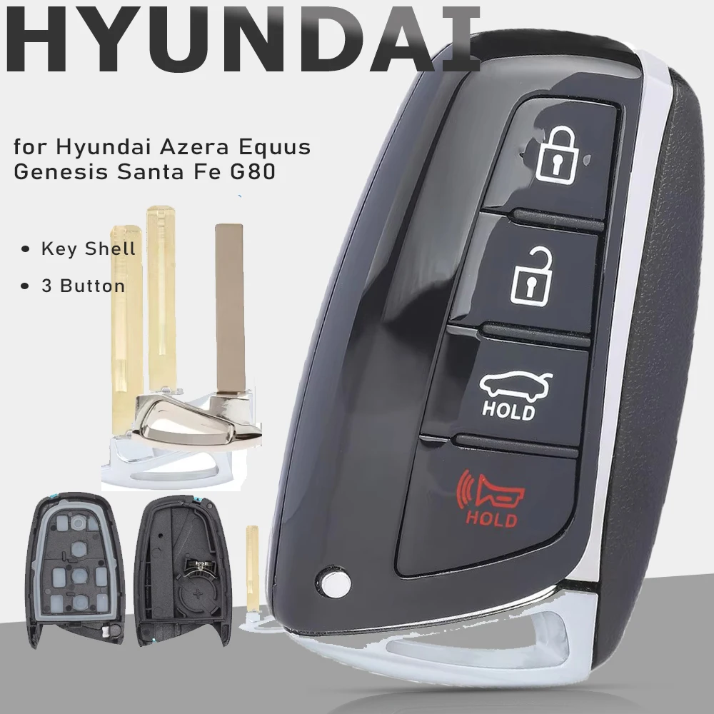 

KEYECU 4-кнопочный смарт-брелок с дистанционным управлением SY5DHFNA433 для Hyundai Azera Equus Genesis Santa Fe G80 2013 2014 2015 2016 17