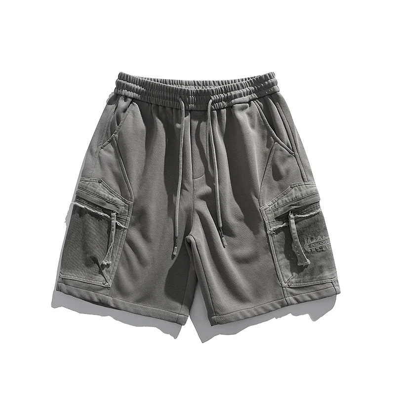 

Летние шорты мужские, уличная мода, свободные повседневные шорты с множеством карманов, винтажные карго-шорты