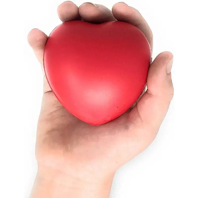 

2pcs 7cm Heart Stress Balls Valentine's Day Heart DIY Mini Foam Balls Stress Relief Balls for School Carnival Reward Party Favor