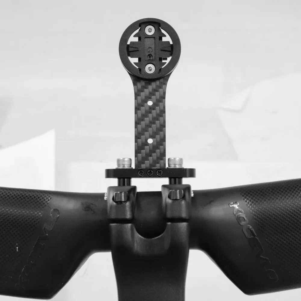 KOCEVLO 3K Carbon Fahrradcomputer-Halterung Fahrrad-Vorbau-Verlängerung Lenker-Taschenlampenhalter Fahrradkamera-Halterung – Detail 7