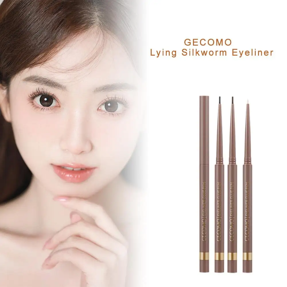 

Waterproof Quick Dry Liquid Eyeliner Pen Ultra-fine Makeup Eyeliner Eyes Lying Silkworm Brown Lasting Matte Black Pencil J5Y6